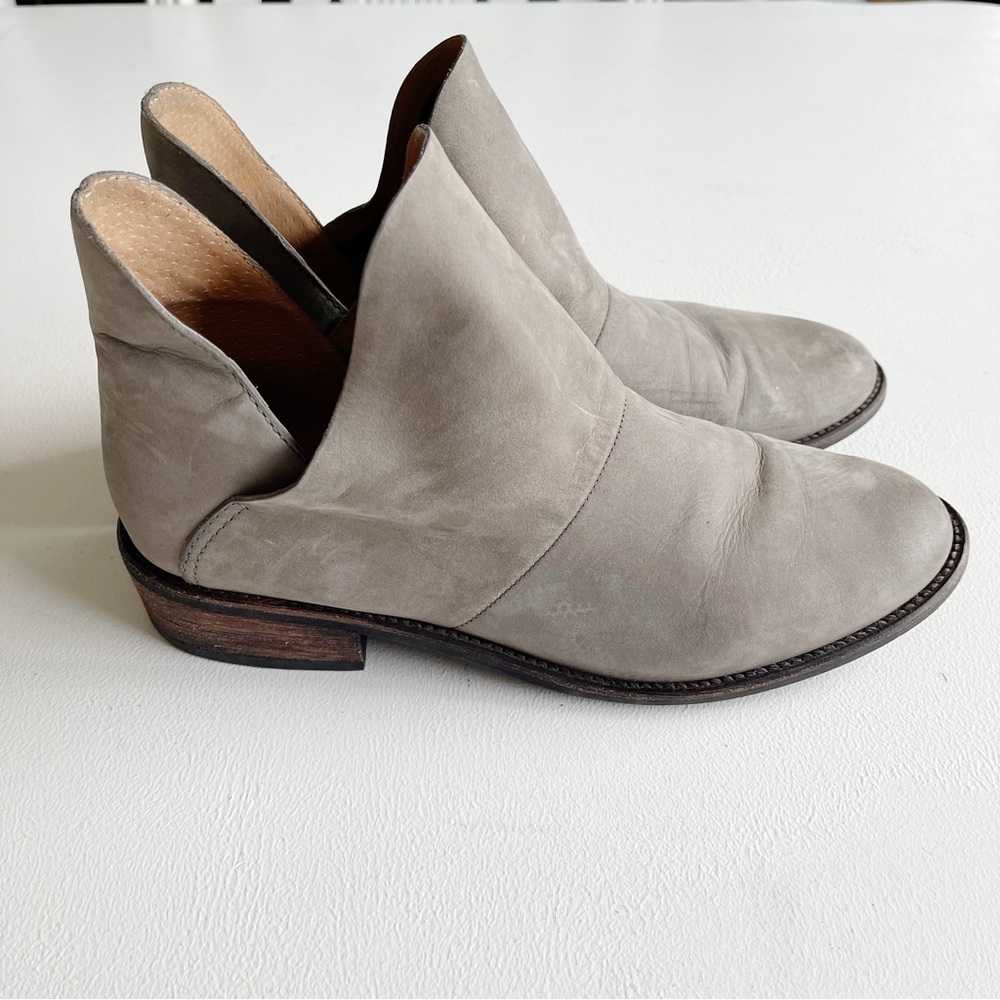 Steve Madden Wila Gray Leather Booties Size 8